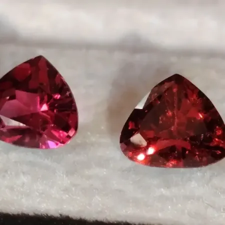 Natural Rhodolite Garnet Pair 1.80 ct Total | Matching Ceylon Loose Gemstones