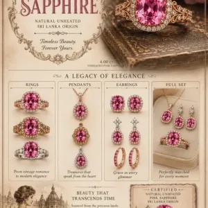 Most Rare Natural Pink Sapphire 4CRT