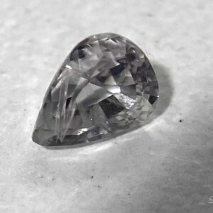 Natural White Sapphire 0.65 ct | Pear Cut Heated Ceylon Loose Gemstone