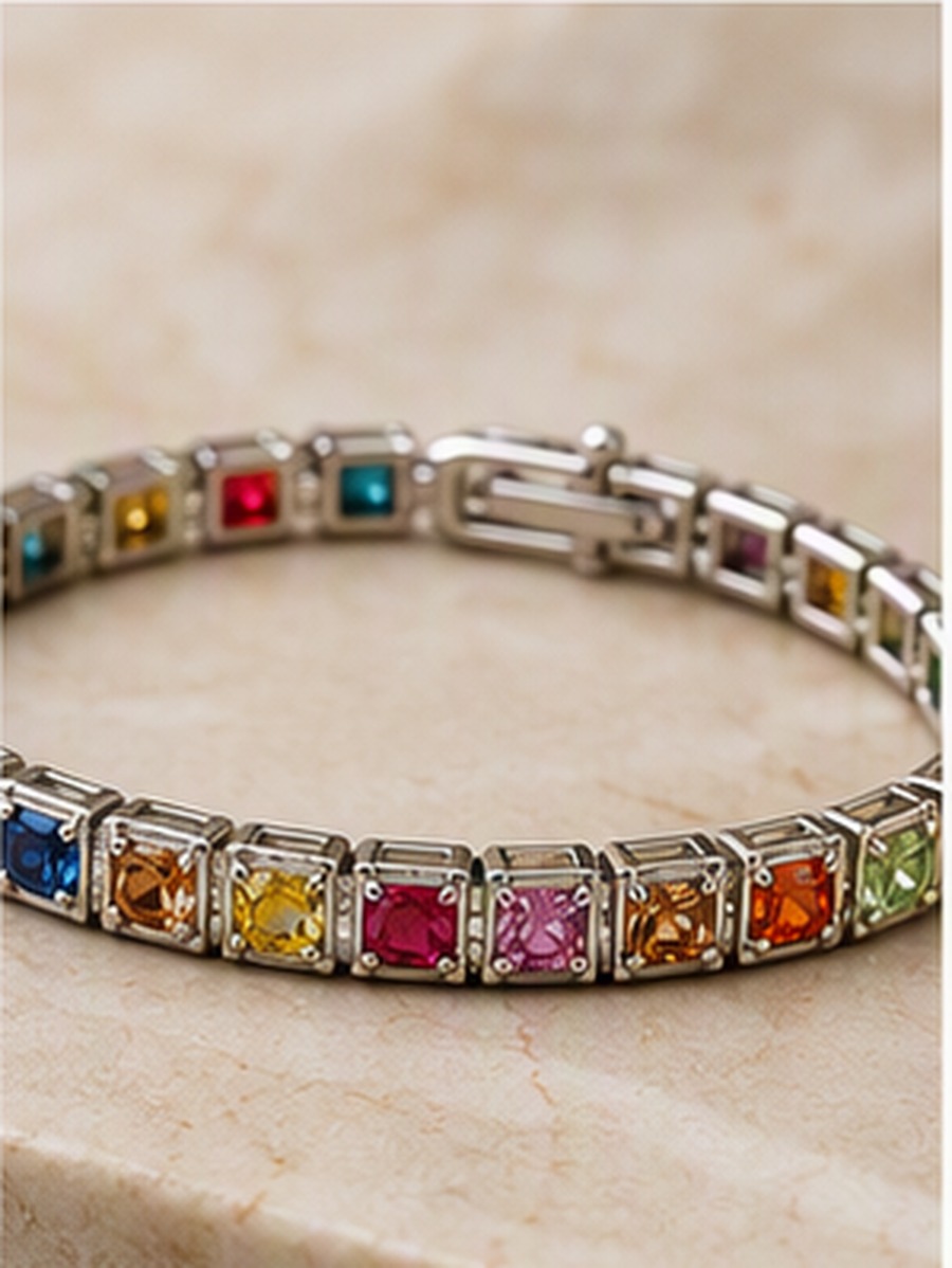 Tennis Bracelet Navaratna jewellery design