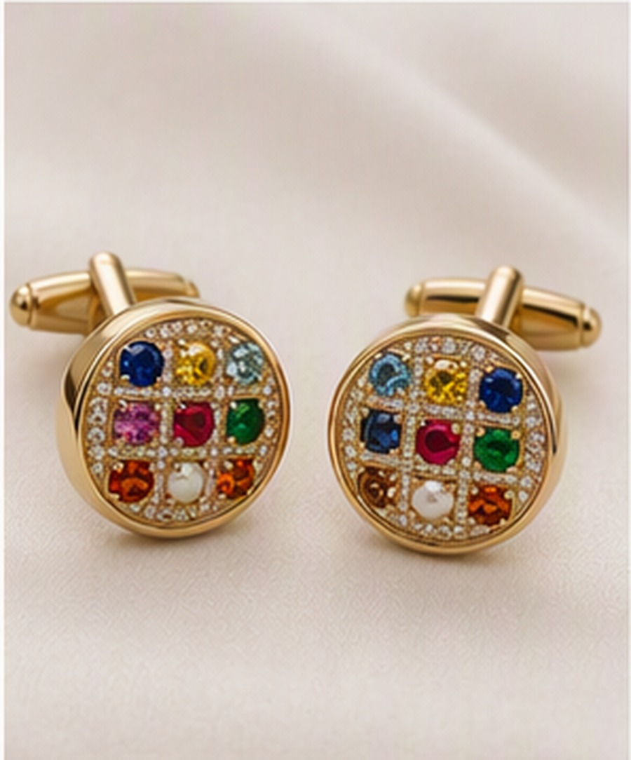 Cufflinks Navaratna jewellery design
