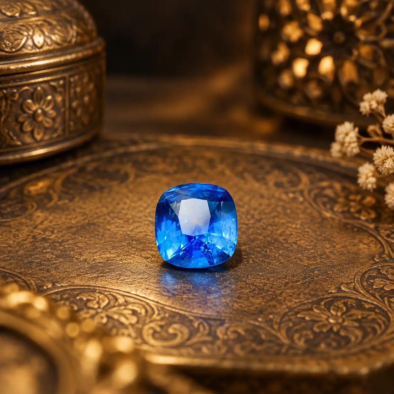 Ceylon blue sapphire gemstones